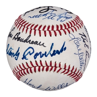 1981 Hall of Famers Multi-Signed OAL MacPhail Baseball With 15 Signatures Including Boudreau, Averill & Wynn (JSA)